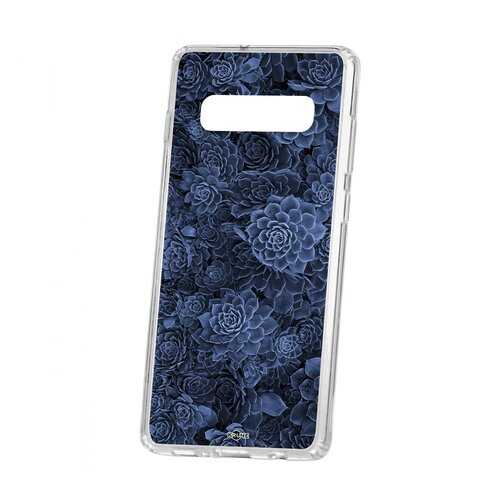 Чехол Kruche для Samsung Galaxy S10+ Print Каменная роза в Фианит-Ломбард