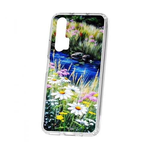 Чехол Kruche Huawei Honor 20 Pro Print Ромашки у ручья в Фианит-Ломбард