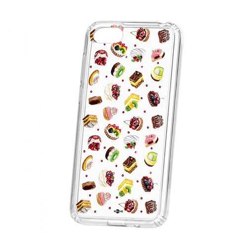 Чехол Kruche Huawei Honor 7A Print Cake в Фианит-Ломбард