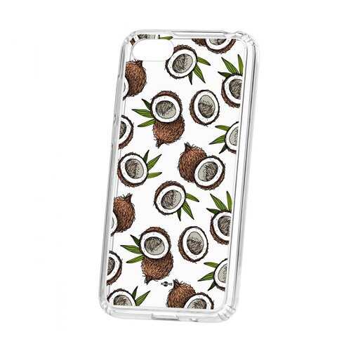 Чехол Kruche Huawei Honor 7A Print Кокосы в Фианит-Ломбард