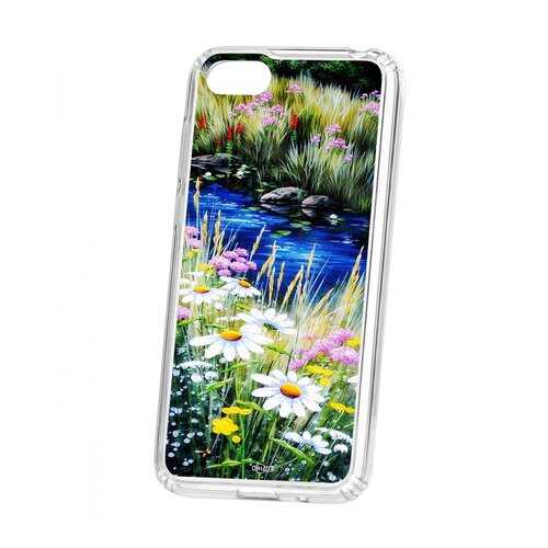 Чехол Kruche Huawei Honor 7A Print Ромашки у ручья в Фианит-Ломбард