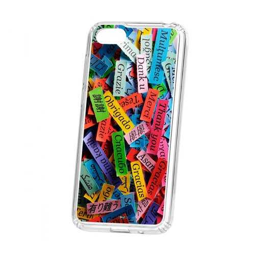 Чехол Kruche Huawei Honor 7A Print Thank you в Фианит-Ломбард
