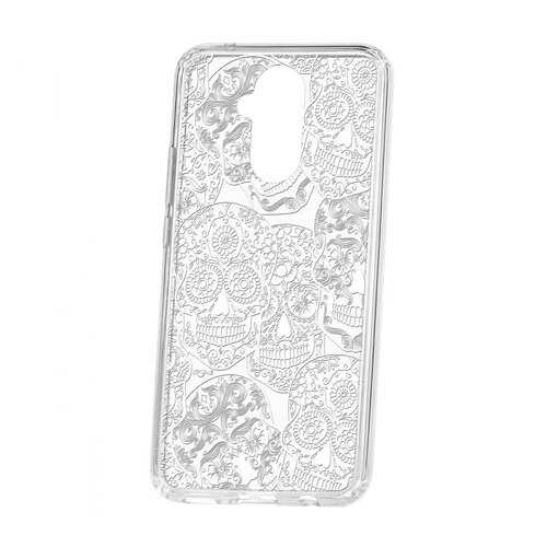 Чехол Kruche Huawei Mate 20 Lite Print Skull White в Фианит-Ломбард