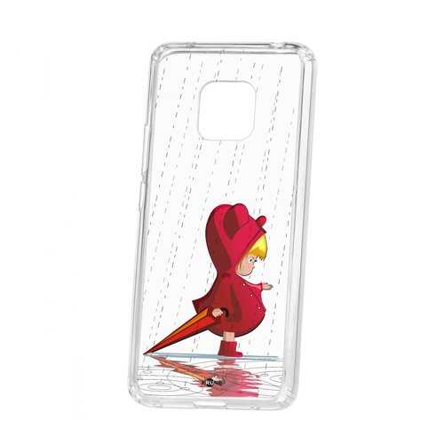 Чехол Kruche Huawei Mate 20 Pro Print Девочка с зонтом в Фианит-Ломбард