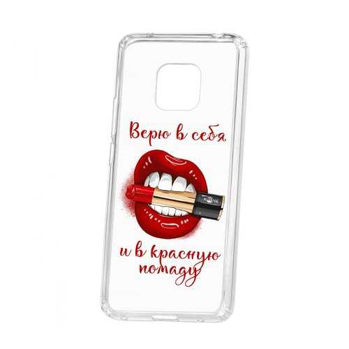 Чехол Kruche Huawei Mate 20 Pro Print Red lipstick в Фианит-Ломбард