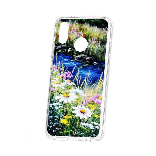 Чехол Kruche Huawei P20 Lite Print Ромашки у ручья в Фианит-Ломбард