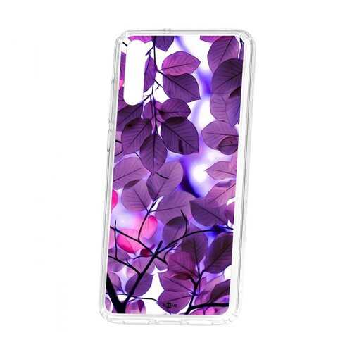 Чехол Kruche Huawei P20 Print Purple leaves в Фианит-Ломбард