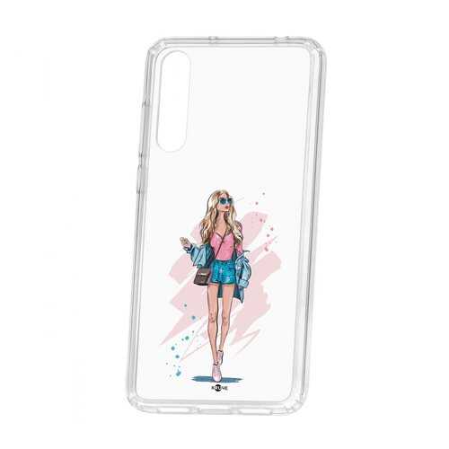 Чехол Kruche Huawei P20 Pro (Plus) Print Fashion Girl в Фианит-Ломбард