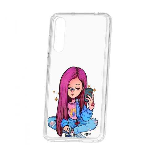 Чехол Kruche Huawei P20 Pro (Plus) Print Pink Hair в Фианит-Ломбард