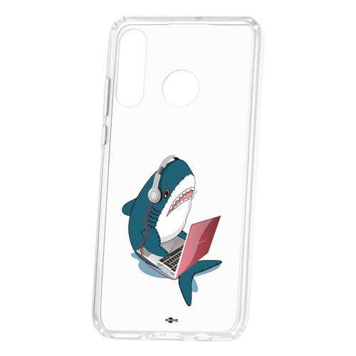 Чехол Kruche Huawei P30 Lite Print Акула в Фианит-Ломбард