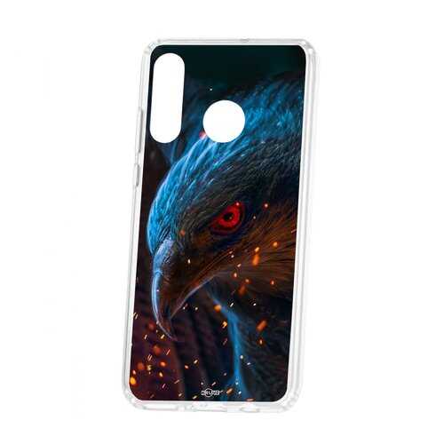 Чехол Kruche Huawei P30 Lite Print Орел в Фианит-Ломбард