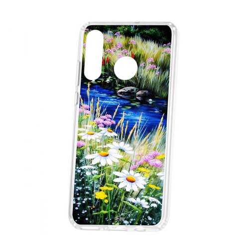 Чехол Kruche Huawei P30 Lite Print Ромашки у ручья в Фианит-Ломбард