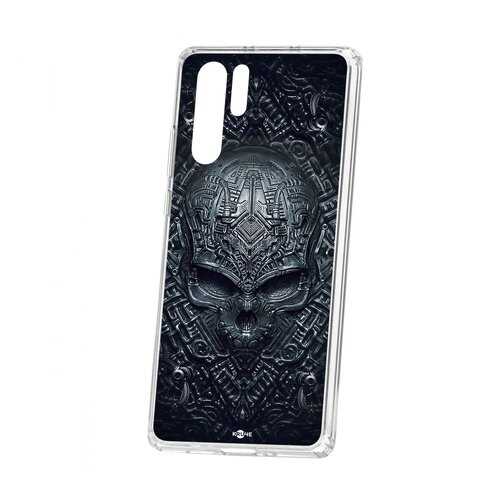 Чехол Kruche Huawei P30 Pro Print Череп техно в Фианит-Ломбард