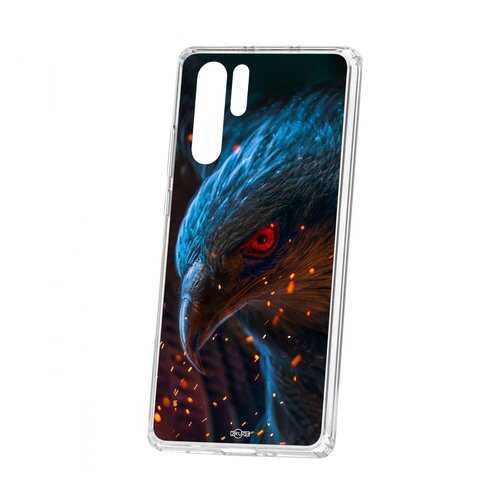 Чехол Kruche Huawei P30 Pro Print Орел в Фианит-Ломбард