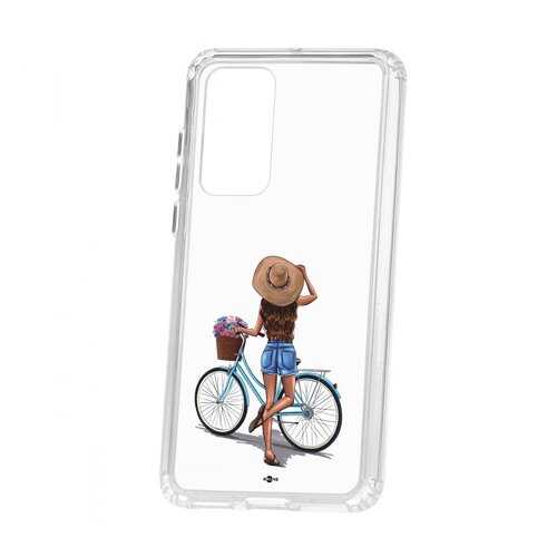 Чехол Kruche Huawei P40 Print Велосипедная прогулка в Фианит-Ломбард