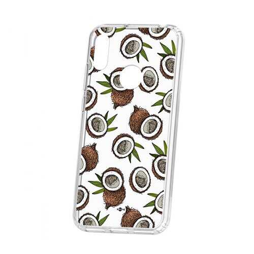 Чехол Kruche Huawei Y6 2019 Print Кокосы в Фианит-Ломбард
