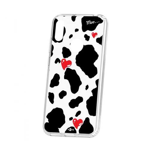 Чехол Kruche Huawei Y6 2019 Print Корова в Фианит-Ломбард