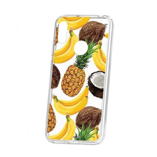 Чехол Kruche Huawei Y6 2019 Print Тропический микс в Фианит-Ломбард