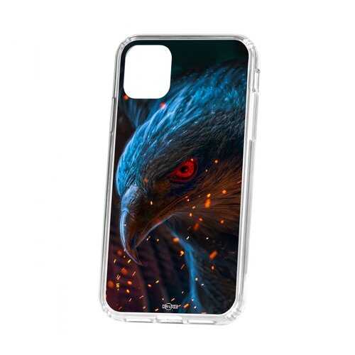 Чехол Kruche iP 11 Print Орел в Фианит-Ломбард