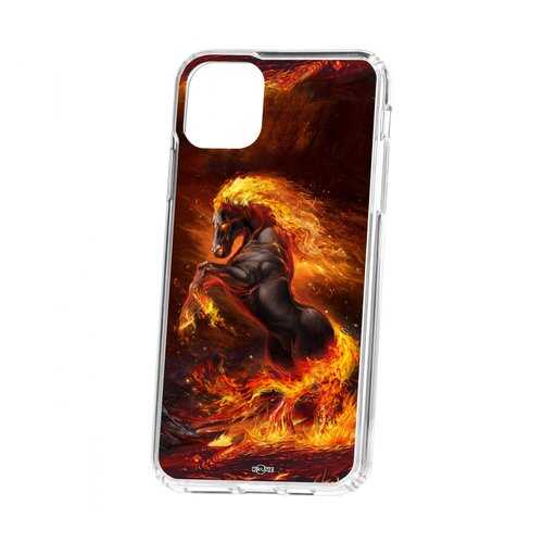 Чехол Kruche iP 11 Pro Max Print Конь огонь в Фианит-Ломбард