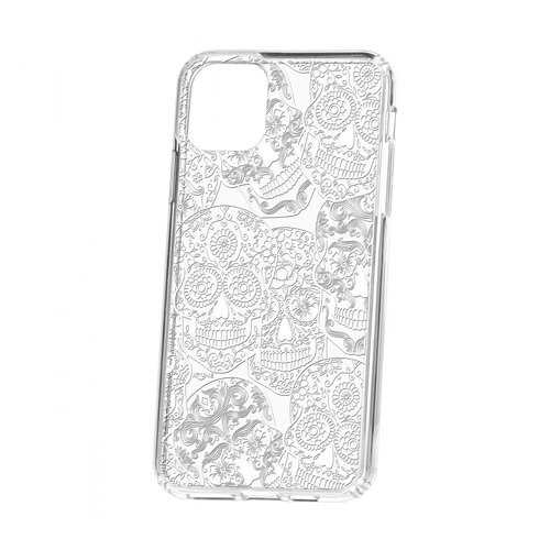 Чехол Kruche iP 11 Pro Max Print Skull White в Фианит-Ломбард