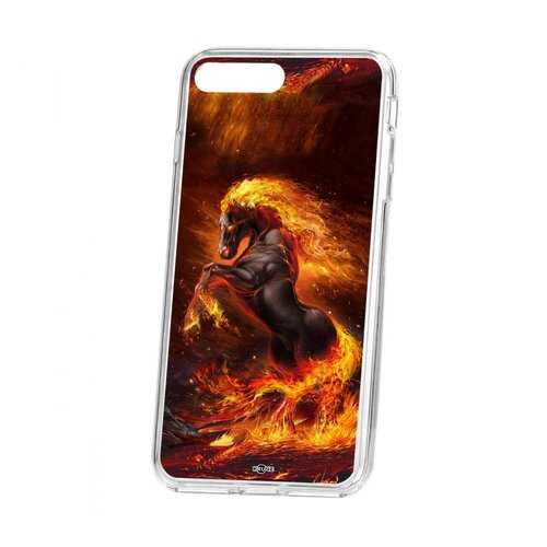 Чехол Kruche iP 7 Plus Print Конь огонь в Фианит-Ломбард
