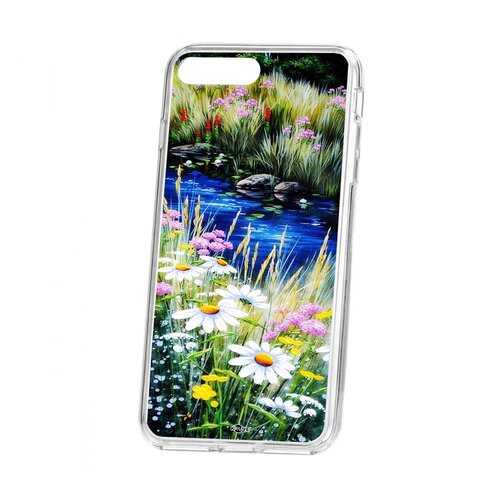 Чехол Kruche iP 7 Plus Print Ромашки у ручья в Фианит-Ломбард