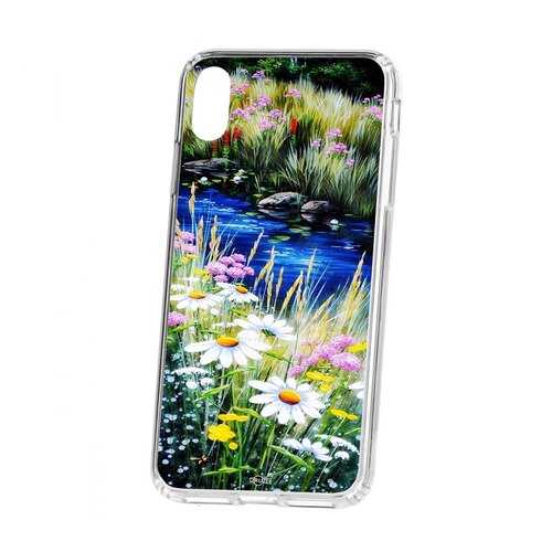 Чехол Kruche iP XS Max Print Ромашки у ручья в Фианит-Ломбард