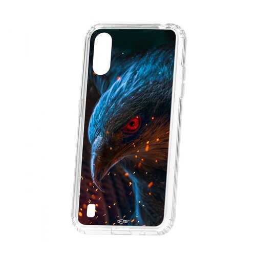 Чехол Kruche Samsung Galaxy A01/A015 Print Орел в Фианит-Ломбард