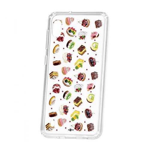 Чехол Kruche Samsung Galaxy A10 2019 Print Cake в Фианит-Ломбард