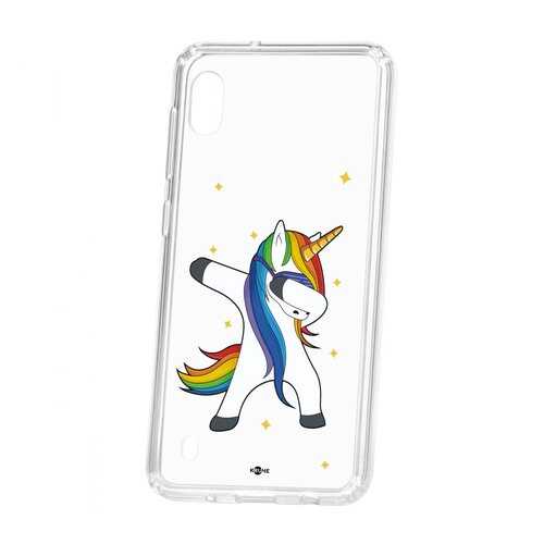 Чехол Kruche Samsung Galaxy A10 2019 Print Единорожка в Фианит-Ломбард