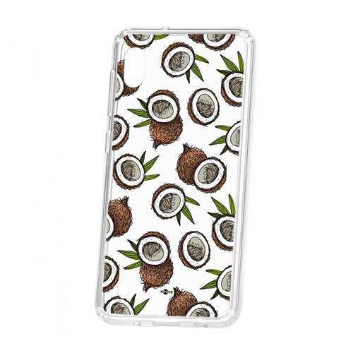 Чехол Kruche Samsung Galaxy A10 2019 Print Кокосы в Фианит-Ломбард