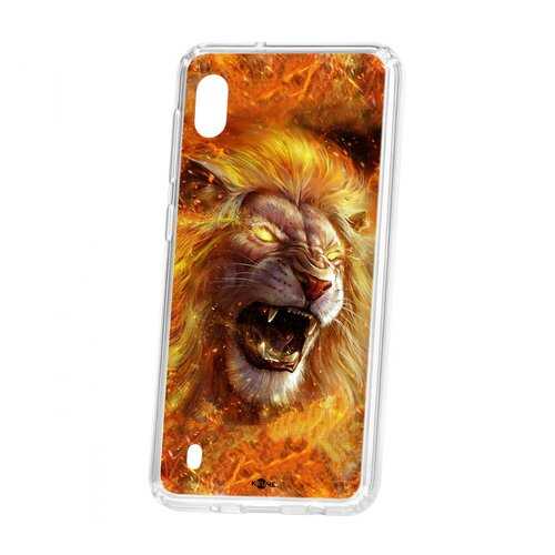 Чехол Kruche Samsung Galaxy A10 2019 Print Лев в Фианит-Ломбард