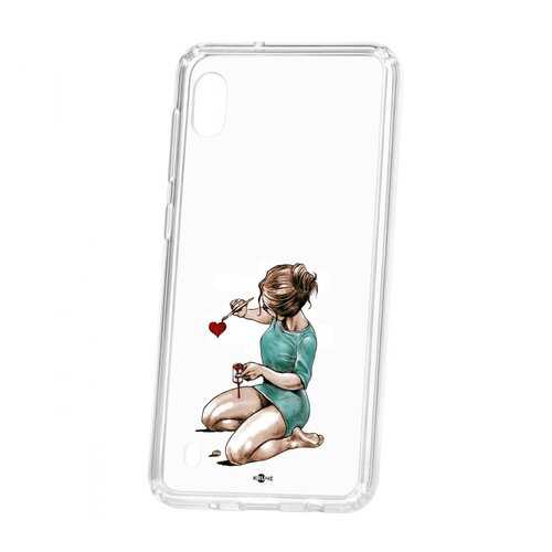 Чехол Kruche Samsung Galaxy A10 2019 Print Рисуя любовь в Фианит-Ломбард