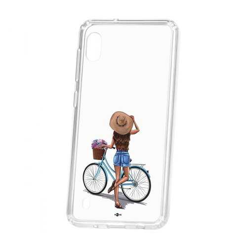 Чехол Kruche Samsung Galaxy A10 2019 Print Велосипедная прогулка в Фианит-Ломбард