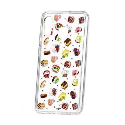 Чехол Kruche Samsung Galaxy A20 2019 Print Cake в Фианит-Ломбард