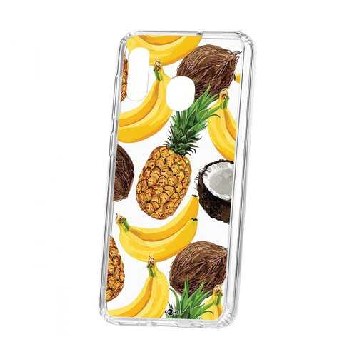 Чехол Kruche Samsung Galaxy A20 2019 Print Тропический микс в Фианит-Ломбард