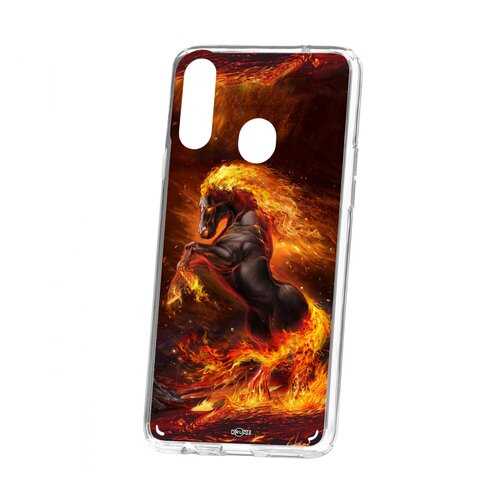 Чехол Kruche Samsung Galaxy A20S Print Конь огонь в Фианит-Ломбард