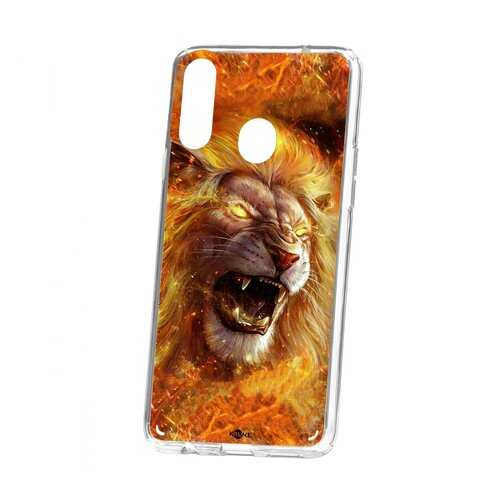 Чехол Kruche Samsung Galaxy A20S Print Лев в Фианит-Ломбард