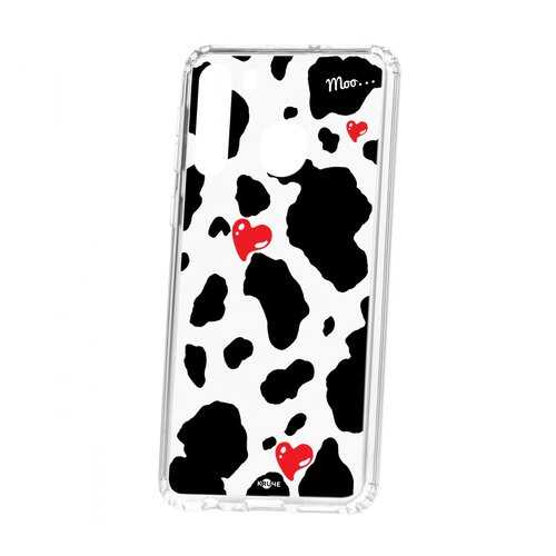 Чехол Kruche Samsung Galaxy A21 Print Корова в Фианит-Ломбард