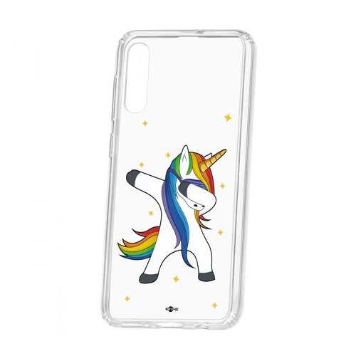 Чехол Kruche Samsung Galaxy A50 2019 Print Единорожка в Фианит-Ломбард