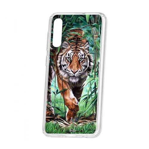 Чехол Kruche Samsung Galaxy A50 2019 Print Крадущийся тигр в Фианит-Ломбард