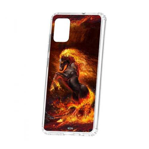 Чехол Kruche Samsung Galaxy A51 Print Конь огонь в Фианит-Ломбард
