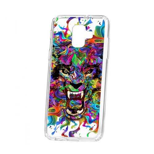 Чехол Kruche Samsung Galaxy A6 (2018) A600f Print Colored beast в Фианит-Ломбард