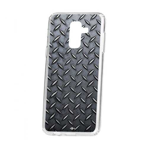 Чехол Kruche Samsung Galaxy A6 Plus (2018) A605f Print Сталь в Фианит-Ломбард