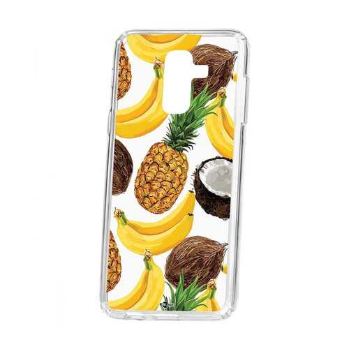 Чехол Kruche Samsung Galaxy A6 Plus (2018) A605f Print Тропический микс в Фианит-Ломбард