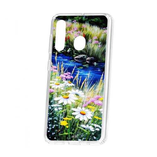 Чехол Kruche Samsung Galaxy A60 2019 Print Ромашки у ручья в Фианит-Ломбард
