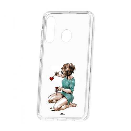 Чехол Kruche Samsung Galaxy A60 Print Рисуя любовь в Фианит-Ломбард