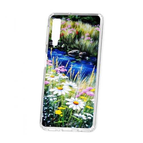 Чехол Kruche Samsung Galaxy A7 (2018) A750 Print Ромашки у ручья в Фианит-Ломбард