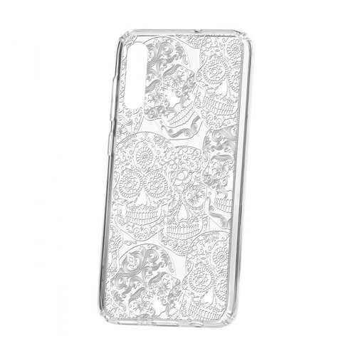 Чехол Kruche Samsung Galaxy A70 2019 Print Skull White в Фианит-Ломбард